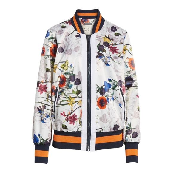 RACHEL Rachel Roy Floral Bomber Jacket - Multicolor - Picture 1 of 15